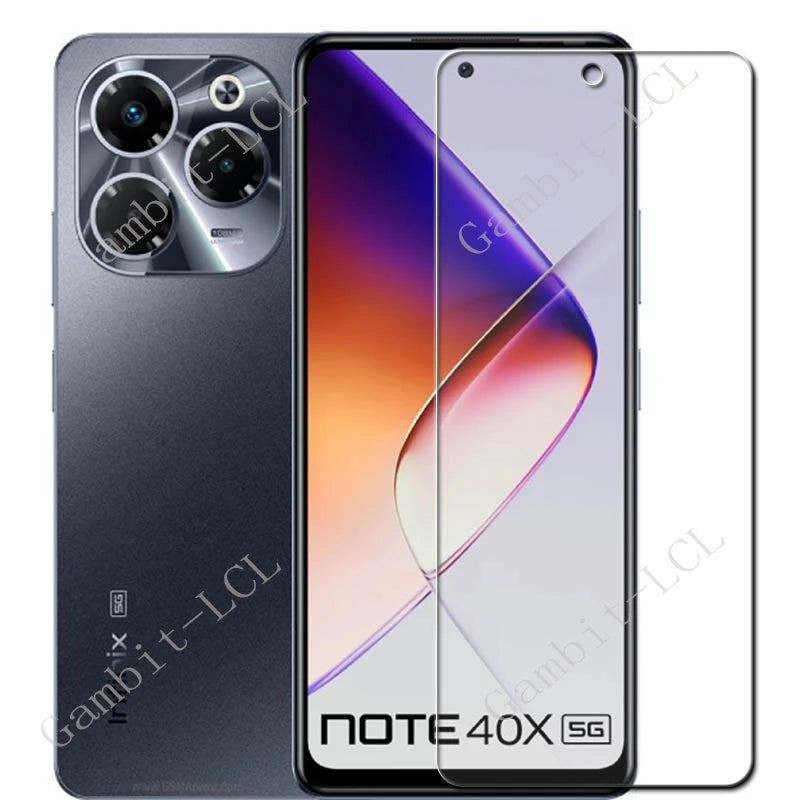 2PCS HD FOR Infinix Note 40X 5G 6.78" Tempered Glass Protective Cover ON Note40X 40 X X6838 Screen Protector Transparent Film