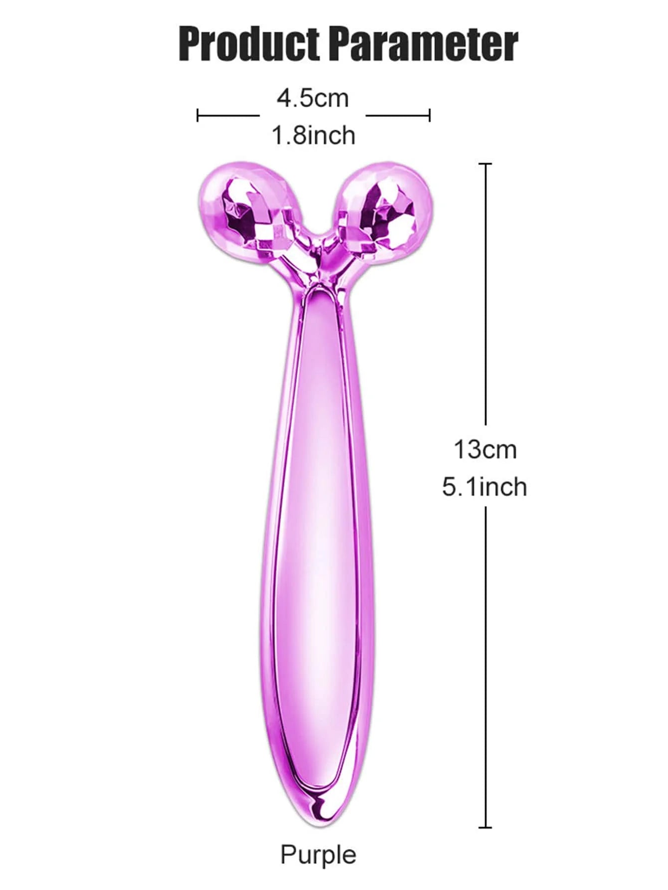 3D Roller Massager Facial Manual Rotating Massager Y-Shape Face Lifting Wrinkle Reducing Massager Body Relaxation Massage Tool
