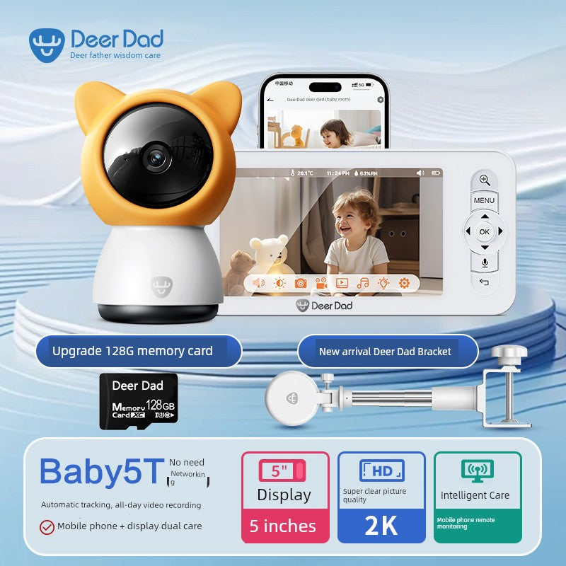 Smart Home Baby Child Sleeping Monitor Wireless HD Night Vision Voice Intercom Cry Reminder for Newborn to 10 Years Old