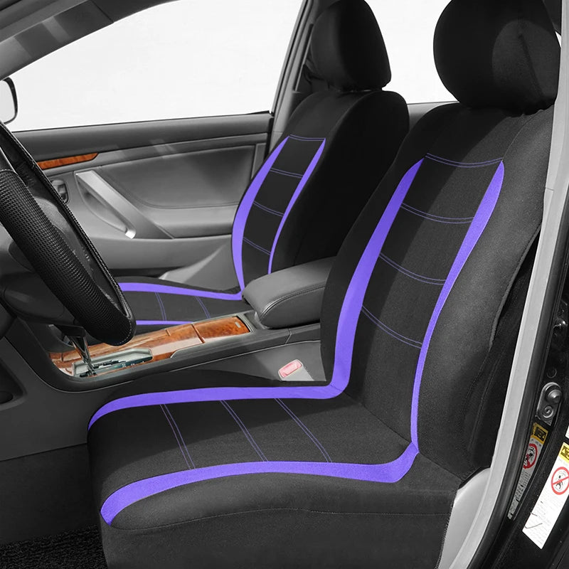 AUTO PLUS Beige Car Seat Cover Universal Fabric Seat Covers Car Accessories Interior Fit For Most Car Suv Truck Seat Cushion