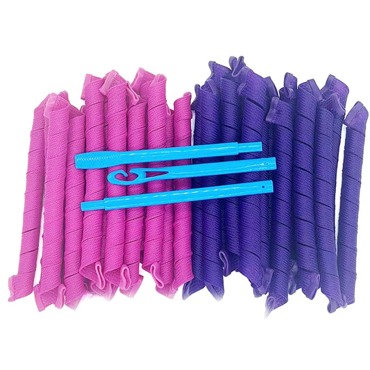 Heatless Hair Curlers Set Create Bouncy Spiral Curls Without Heat Damage Safe Easy To Use Hooks For Effortless Styling Kit