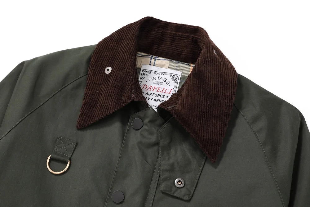 Cropped Canvas Un-wax Sl Spey Vintage Safari Olive Sage Green Outdoor Fishing Windbreaker Utility Tactical Hunting Coat For Men