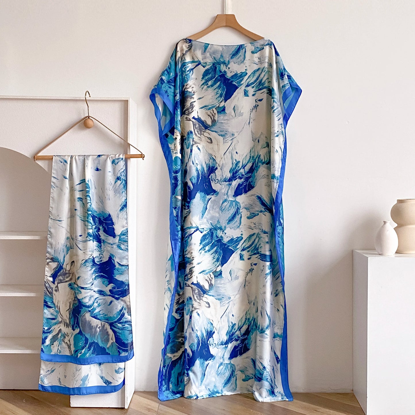 Summer Beach New Fashion African Dresses For Women Elegant Printed Muslim Lady Long Hijab Kaftan Dress Oversize Kuwait Abaya