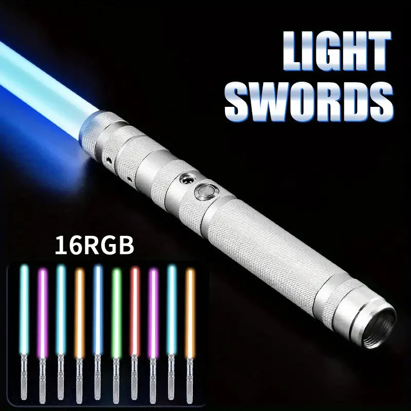 Upgraded Version Gravity Sensing Light Saber 2 In 1 15-color Metal Laser Sword Rechargeable Toy Party Glow Sword,Halloween And C