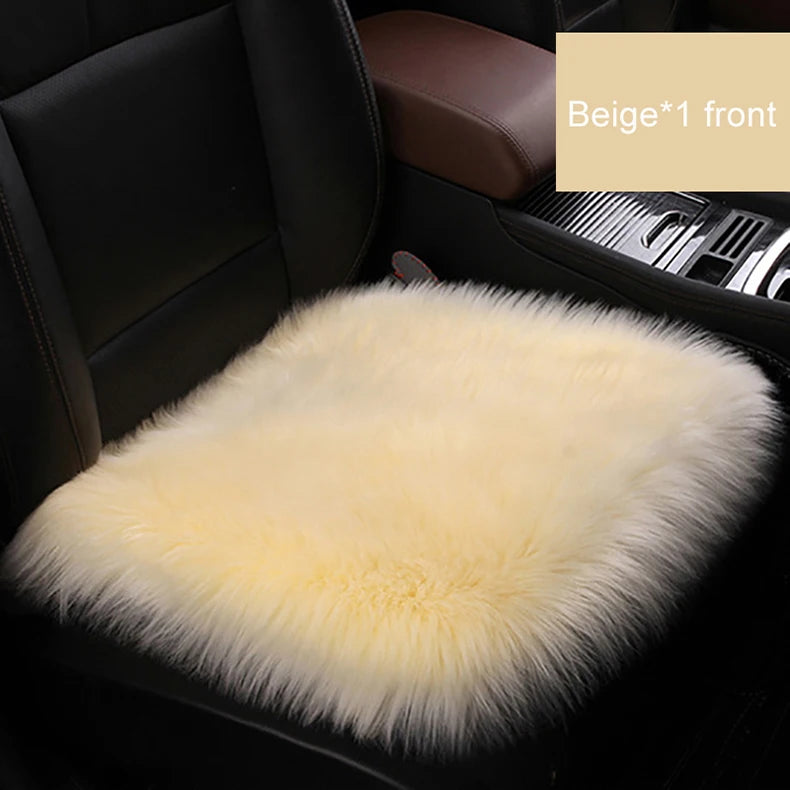 Artificial Wool Car Seat Cushion Winter Plush Auto Seat Cloak Universal Warm Car Seat Cover For Kia Lada Vesta Renault Skoda etc