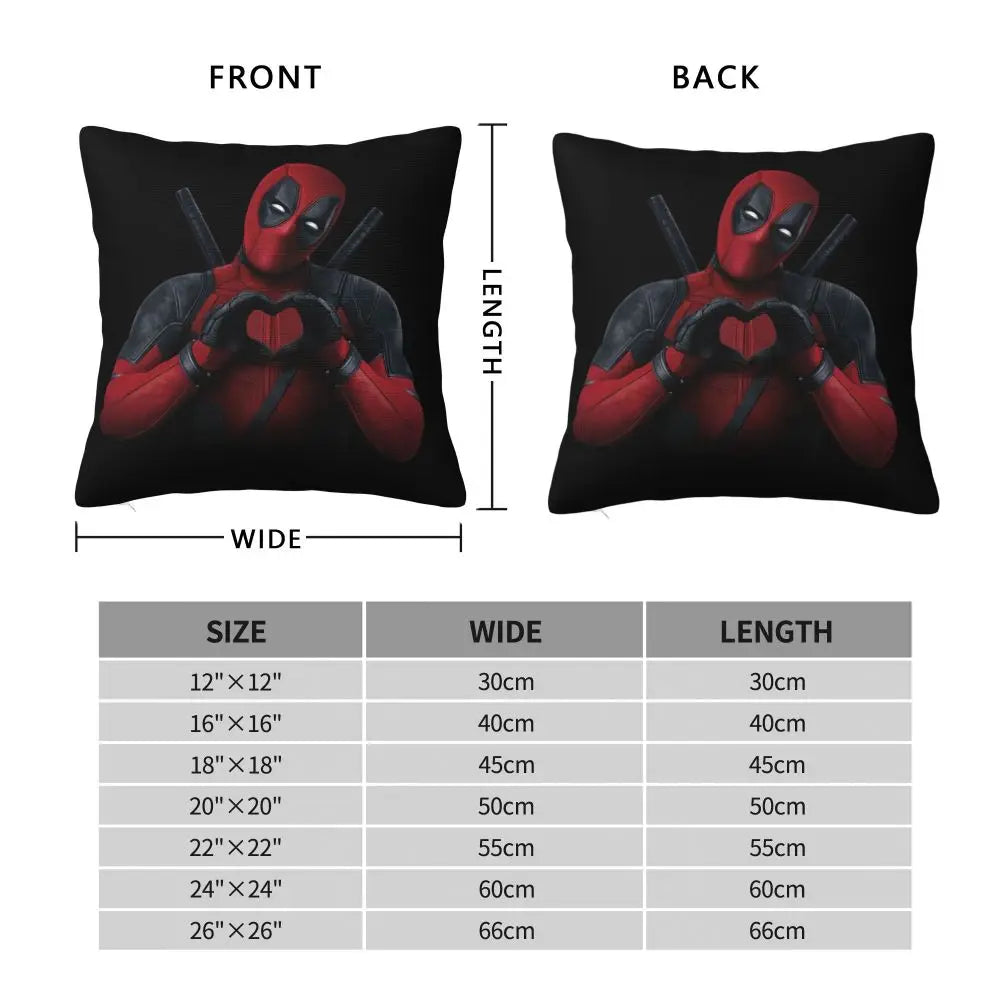 Custom Deadpool Wolverine Cartoon Manga Cushion Cover Soft Cute Pillows