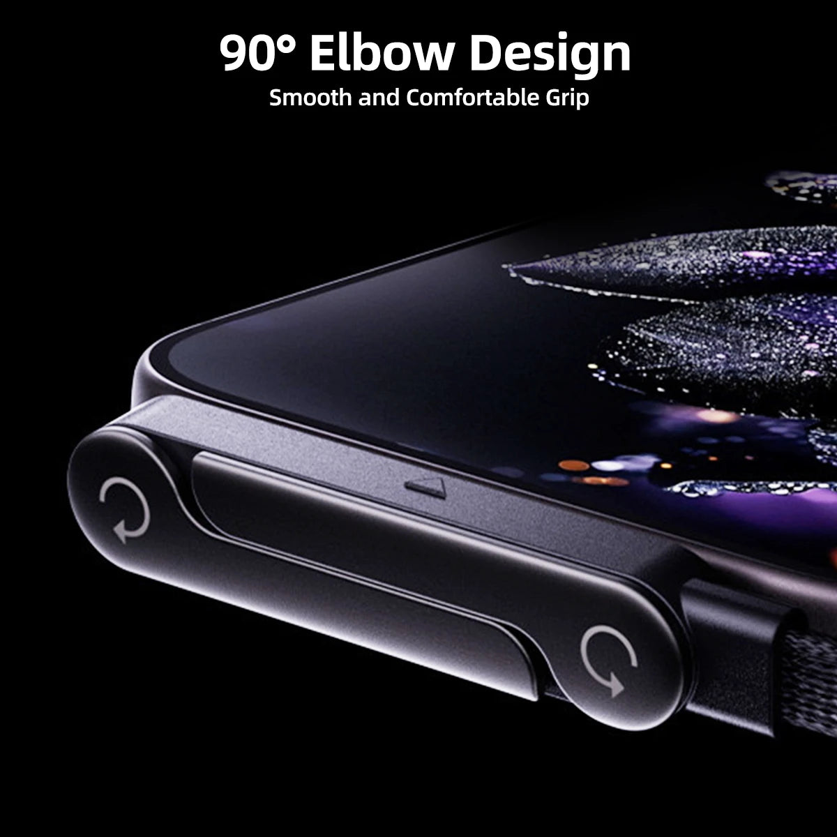 Ankndo 240W Fast Charging Foldable Phone Stand with 360 Rotating Type C Charging Data Cable 2-In-1 Phone Tablet Foldable Holder