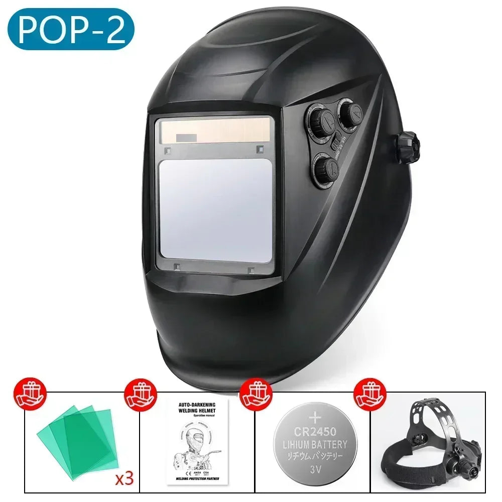 Big View Filter Welding Helmet Mask Goggles 1112 Welder Cap Large Windows 1/30000s Auto Darkening Welding Helmet mascara soldar