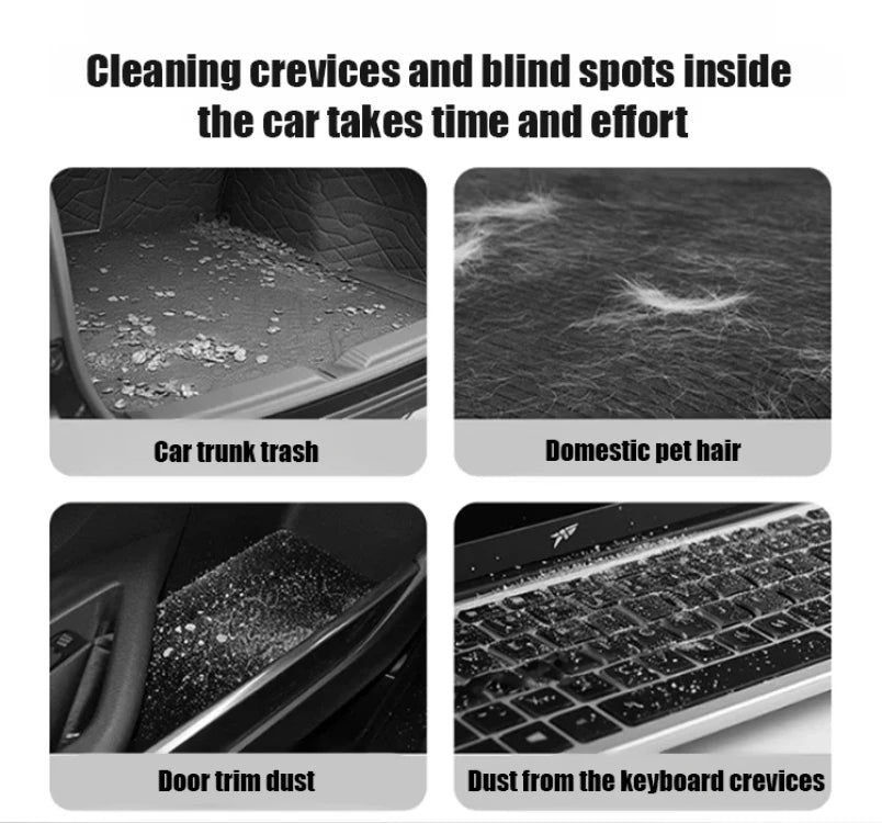 Handheld Cordless Car Vacuum Cleaner Strong Suction Power USB Rechargeable Hair Remover and Dust Collector for Home/Car Use