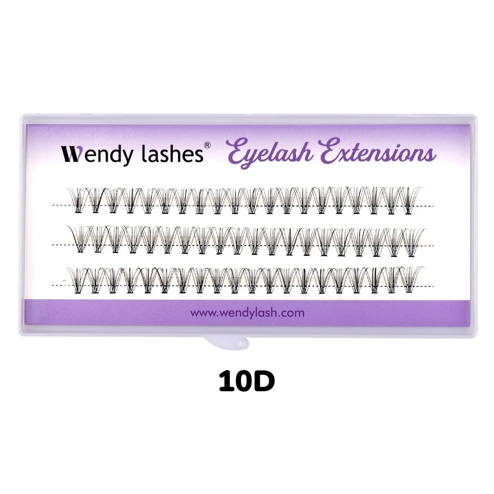 WENDY 3 Rows 10/20/30/40D Bundles Heat Cluster Eyelashes Extension D Curl DIY Individual Faux Mink Thick Volume Grafting Lashes