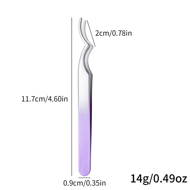Color Eyelash Comb Tweezers Carbon Steel Professional Pincet Lashes Extension Tweezers False Eyelashes Applicator Makeup Tools