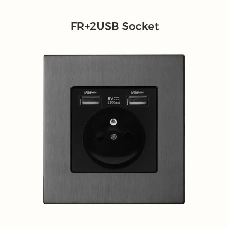 Avoir Wall Push Button Switch Y Type On Off Rocker Switches 2Way Power Scoket Gray Europe UK Electric Outlets Home Improvements