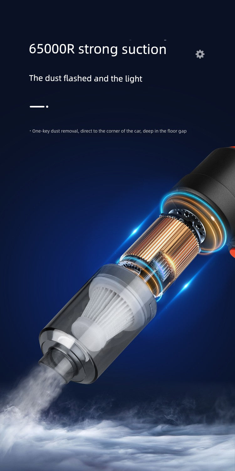 Car Window Vacuum Cleaner Wireless Charging Car For Home Groove Large Suction Power Strong Small Handheld Mini