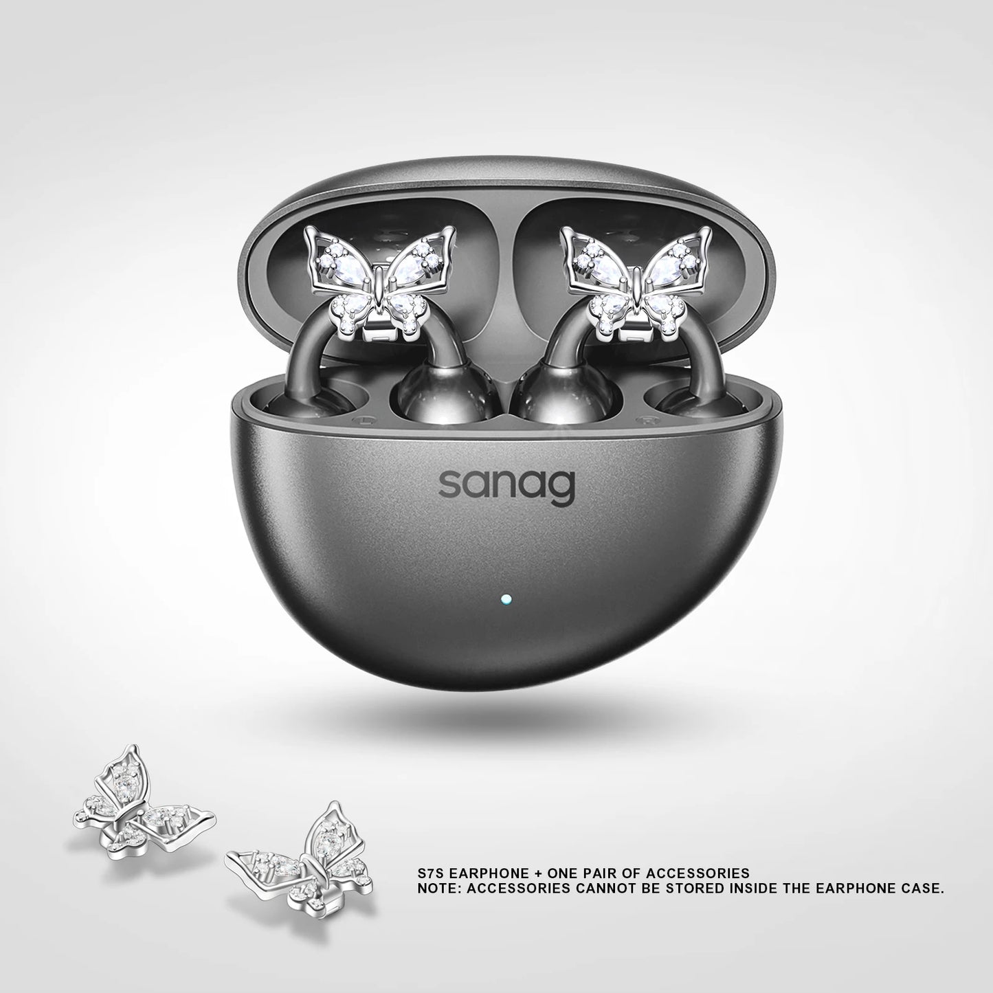 Sanag S7S AI Open Ear Clip on Headphones HiFi 3D Stereo Sound Quality AI Assistant Wireless Bluetooth Earphones APP EQ Setting