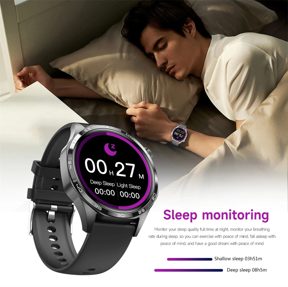 2025 New Mens Smart Watch 360 * 360 Bluetooth Call Smartwatch AMOLED Screen GPS Smart Watches NFC Waterproof Smart Watch for Men