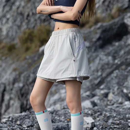 Outdoor Sport Skirts Shorts Women Summer Streetwear Hiking Lightweight Quick Dry Loose Casual Cargo Shorts Skirts