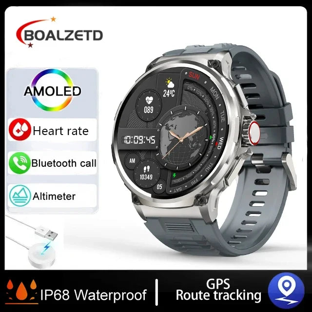 New SmartWatch Men 1.85-Inch HD Sports Bluetooth Call GPS Sports Fitness Tracker HeartMonitor 710mAh Waterproof Watch for xiaomi