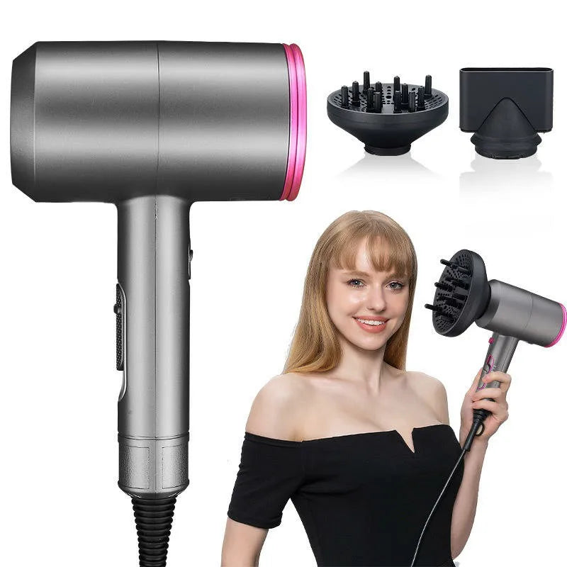 Professional Hair Dryer Strong Wind Hot Air Cold Air Ion Salon HairDryer 2000w Brush Negative Ion Blow Dryer with Diffuser