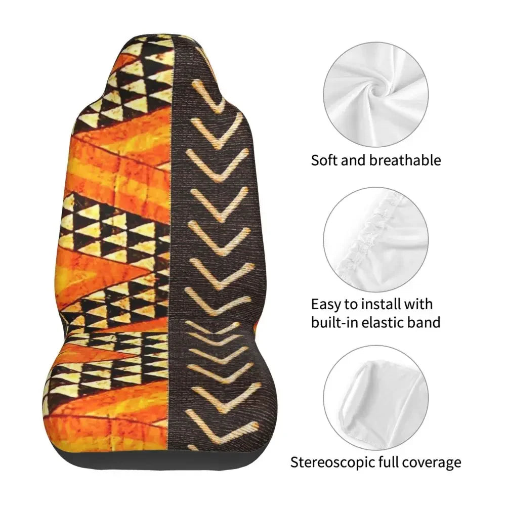 Antique African Textile Print Universal Car Seat Cover Protector Interior Accessories Women Seat Cushion/Cover Seat Protector
