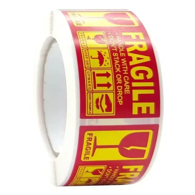 Fragile Warning Sticker 250PCS/Roll Shipping Labels Stickers For Delivery Glass Product Warning Labels Adhesive Mini Papers