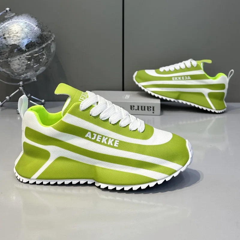 Chunky Sneakers Men Designer Cover Bottom Board Shoes Fashion Casual Leather Fabric Breathable Increased Internal Platform Shoes