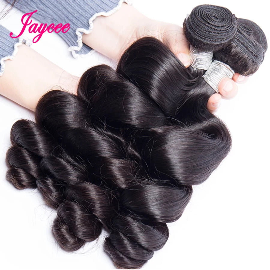 Malaysian Loose Wave Bundles With Frontal Unprocessed Virgin Human Hair Closure and 3 4 Bundles Loose Wave Bundles With Closure