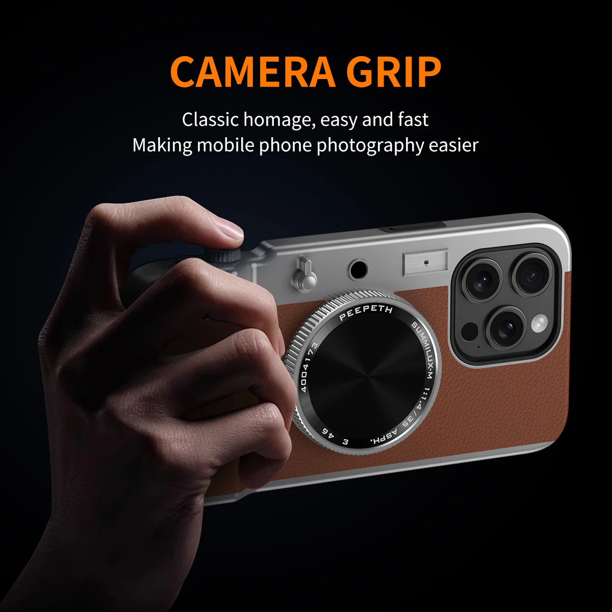 Retro Magnetic Multifunctional Camera Phone For 16 15 14 13 12 11 Pro Cosmetic Mirror Shockproof Cover