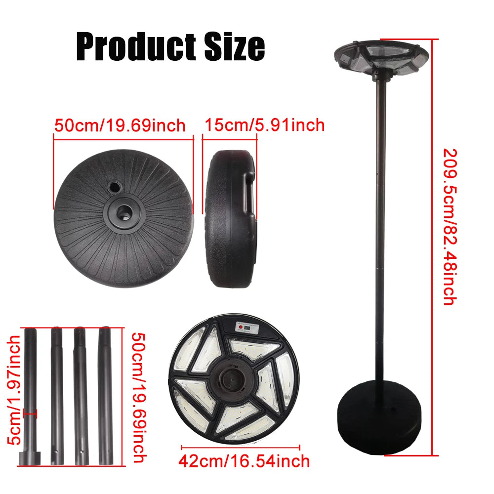 Portable Solar Floor Lights Motion Sensor Solar Garden light Solar Street Lamp Outdoor Emergency Waterproof for Parking Yard