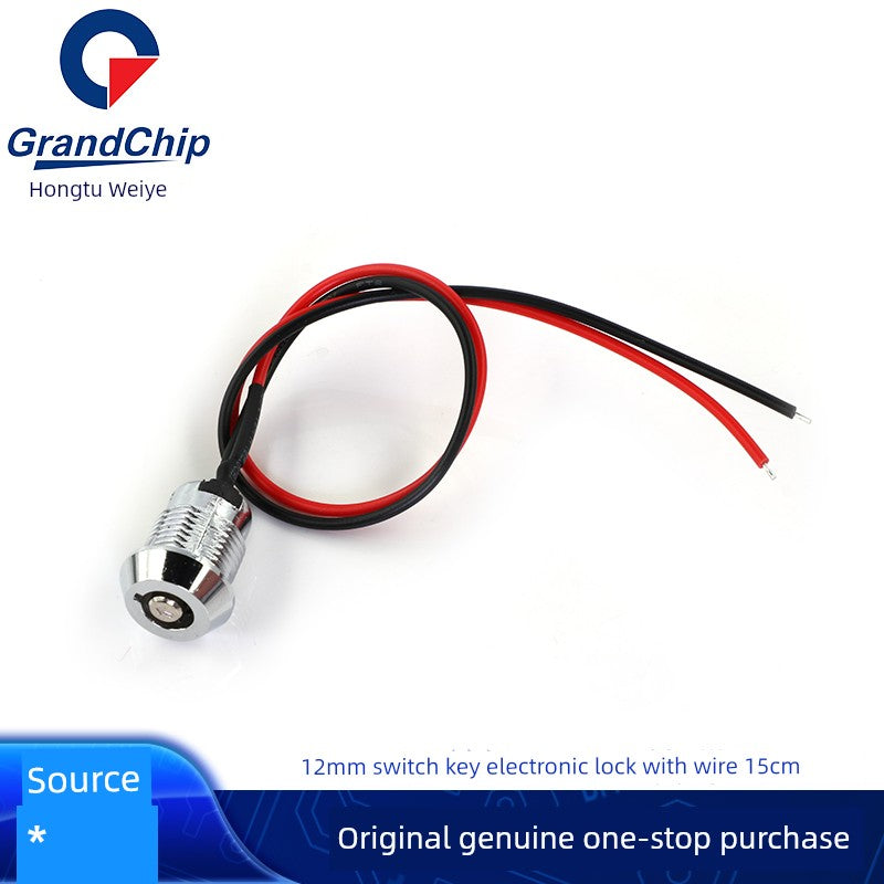 12mm Switch Key with Wire Power Lock Elevator Base Station Lock off/on Telephone Lock Switch Single Dial/Double Dial