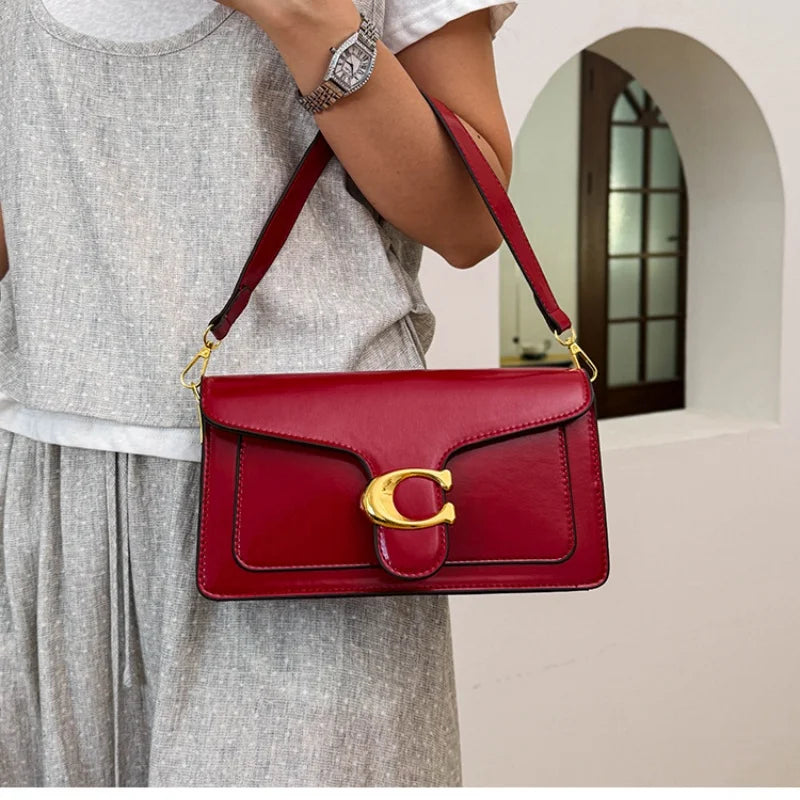 Double-Strap Small Square Crossbody Bag – Stylish Underarm Shoulder Purse For Women, Fashionable Classic Shoulder Bag 2026