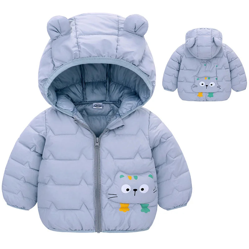 Baby Children Coats Winter Thick Jackets For Boys Warm Plush Thicken Outerwear For Girls Fur Hooded Jacket Kids Clothes Snowsuit