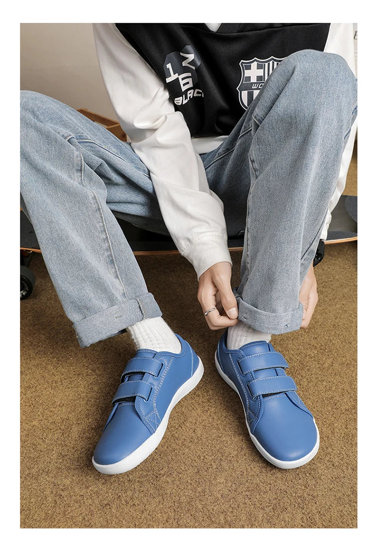 Mens/Women Barefoot Walking Shoes Wide Toe Zero Drop Minimalist Shoes Leather Comfortable Casual Shoes for Gym Driving Office