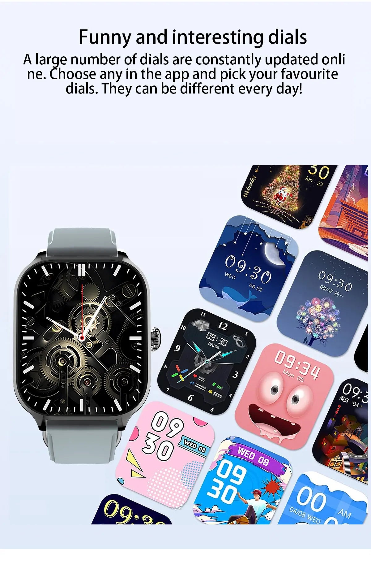 NEW 2.01'' Smartwatch Fitness Tracker Clock Sports Smartband Blood Pressure Monitor Smart Watches for Men Women IOS Android 2026