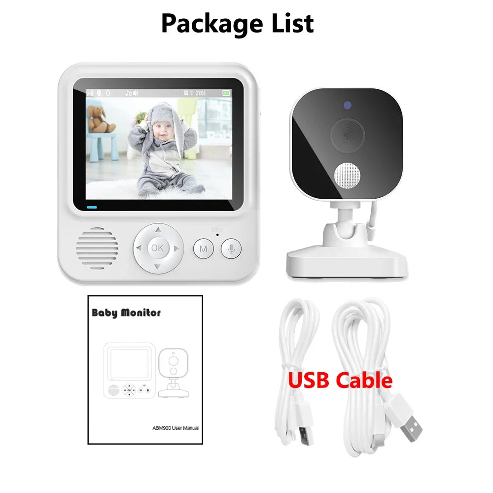 Cdycam Wireless Baby Monitor 2.8 Inch Surveillance Smart Baby Camera Security Protection Two Way Audio Night Vision Babysitte