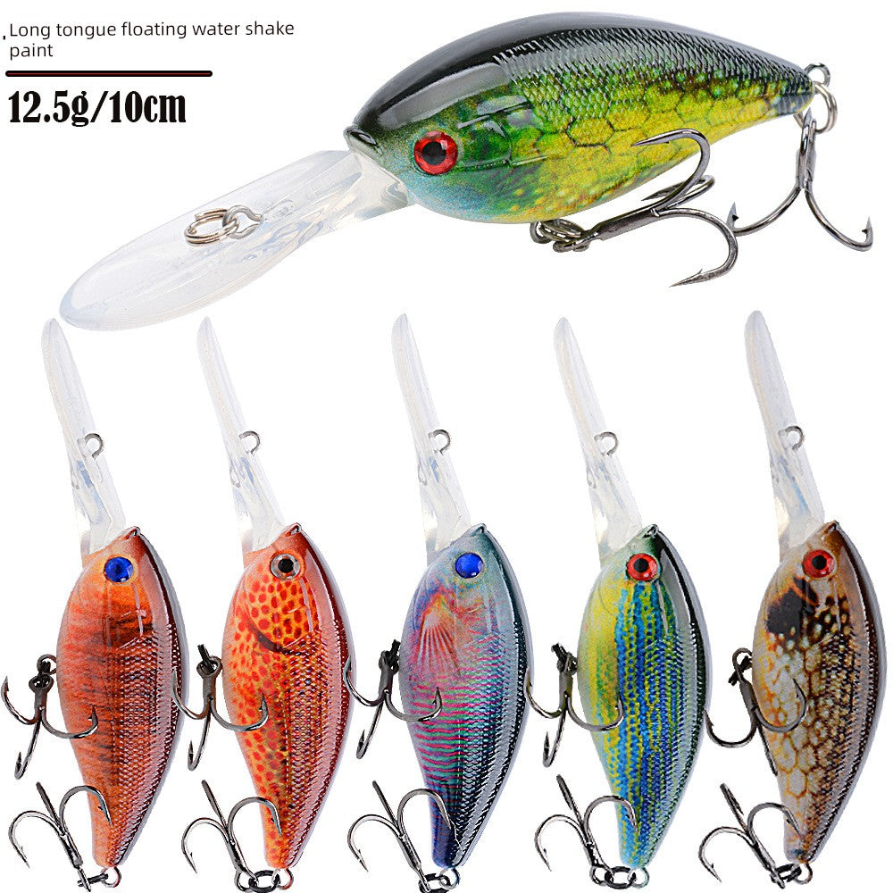 10 Cm12.5 G Long Tongue Small Fat Man Lure Lure Super Far Throw Topmouth Culter Mackerel Grouper Bait Diving 3-5m