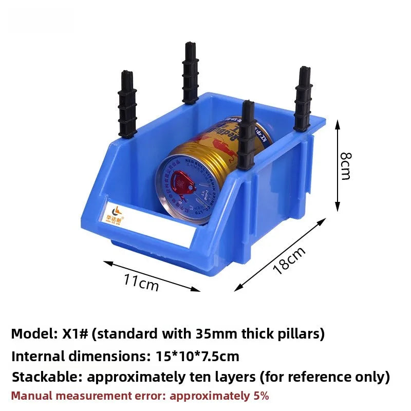 Large Size Combination Hardware Screw Storage Box Plastic Parts Box egory Material Box with Column Slanted Mouth Der Sle