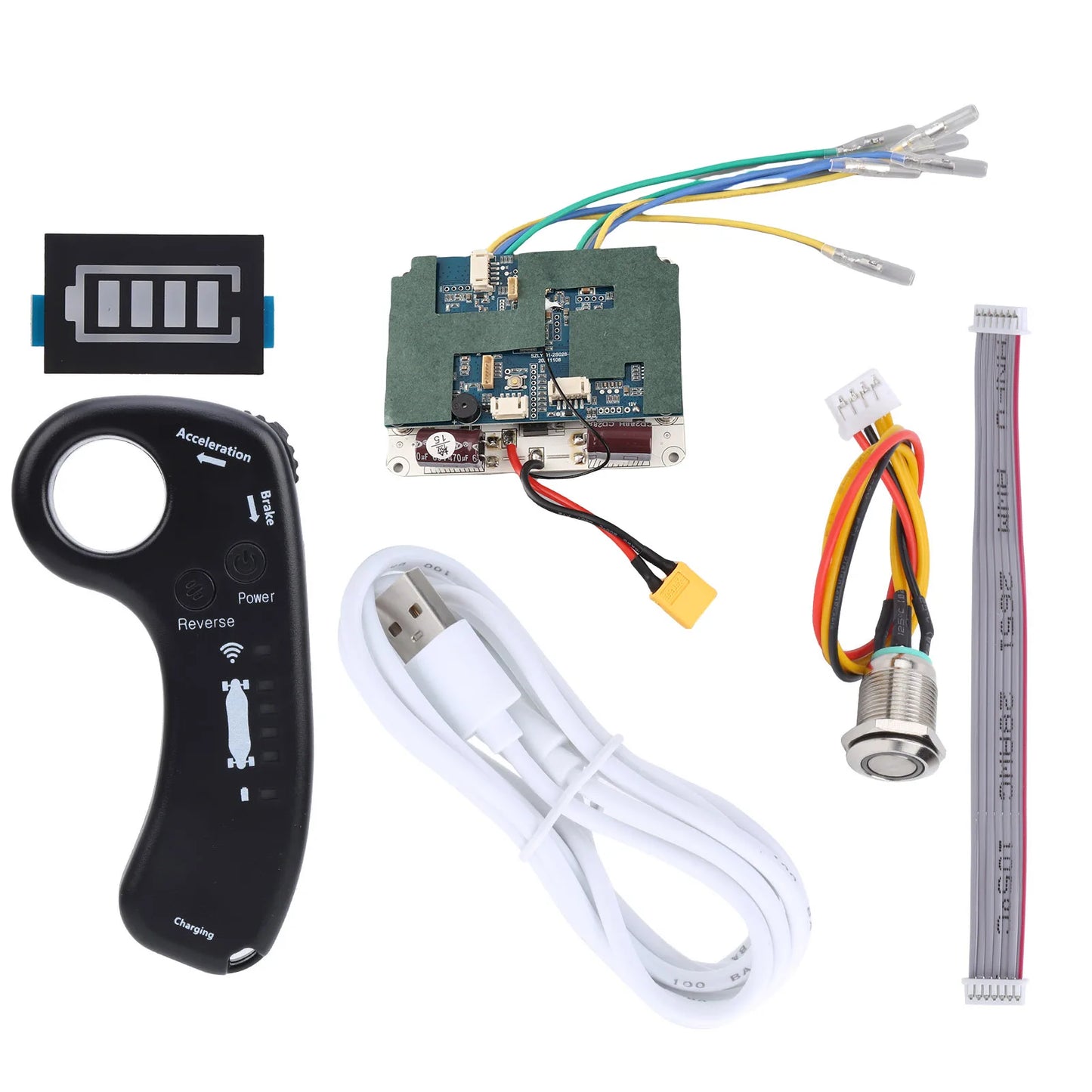 Electric Remote Control Scooter Controller Set Sinusoid Dual Drive Hub Motor Control Panel ESC Electric Scooter Accessories