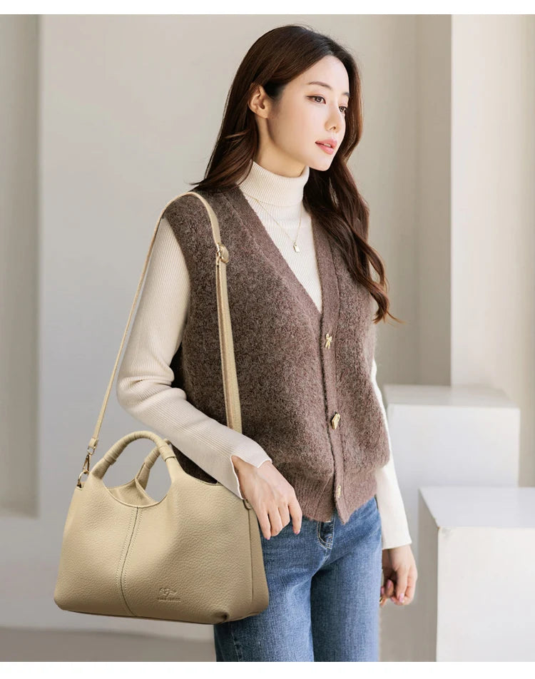 High Quality Soft Leather Women's Handbag Tote Bag Fashion Luxury Women Shoulder Bag Trendy Female Commute Crossbody Bags Wallet