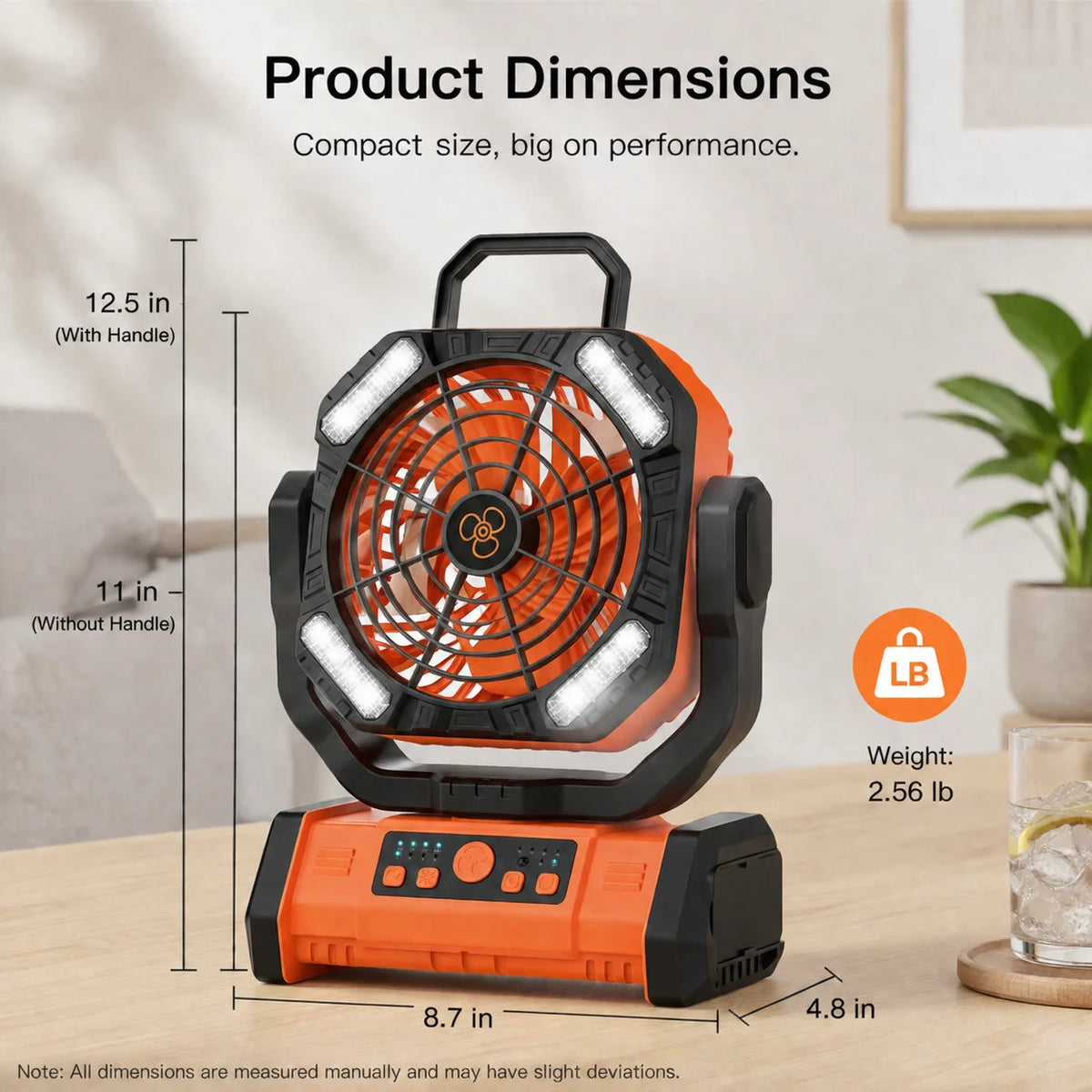 Remote-Controlled Timed Oscillating Tent Hanging Fan, 20000 Mah Rechargeable Fan with Led Light, Portable Camping Ceiling Fan, Suitable for Camping Enthusiasts