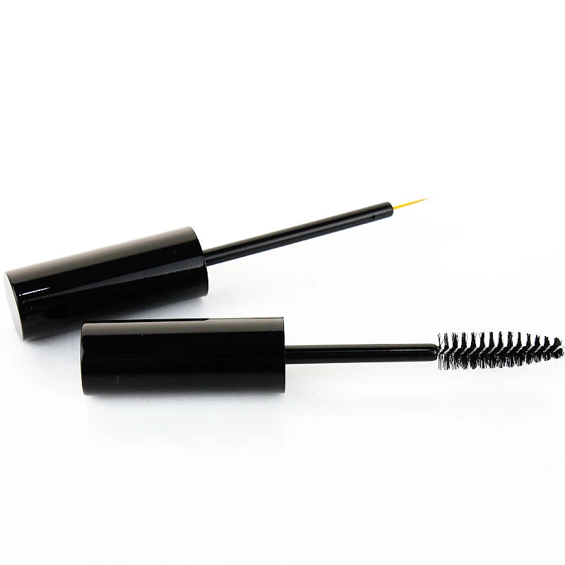 30-100sets 10ml Empty Mascara Tube Eyelash Cream Vial Liquid Bottle Portable Cosmetic Container with Black Cap Refillable Bottle