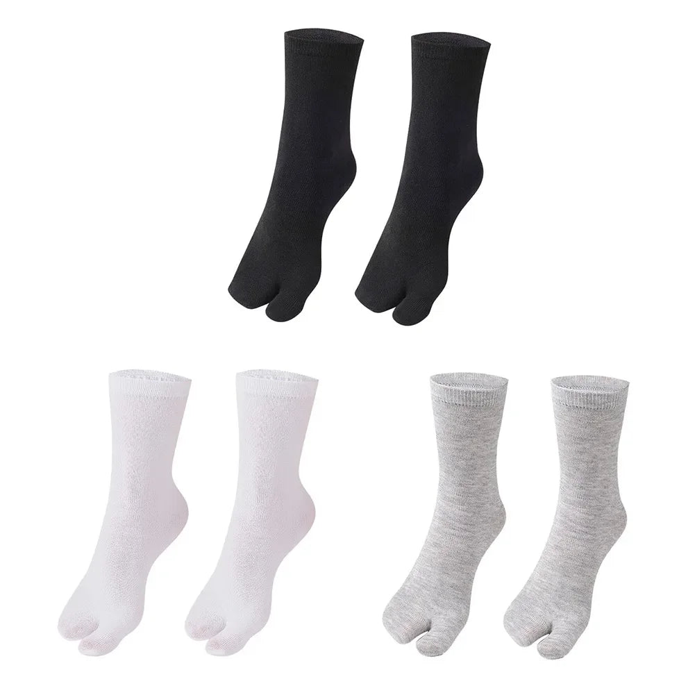 1-5Pair Japanese Style Two Finger Socks Unisex Clog Socks Polyester Toe Separation Socks Kimono Flip Flop Sandal Split Toe Sock