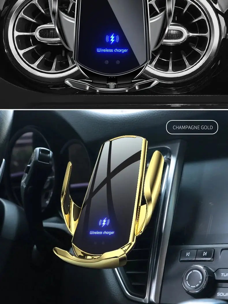 Car Wireless Charger Air Vent Car Phone Holder Fast Charging Station Car Bracket For iPhone 17 16 15 14 Samsung Xiaomi Oppo Vivo
