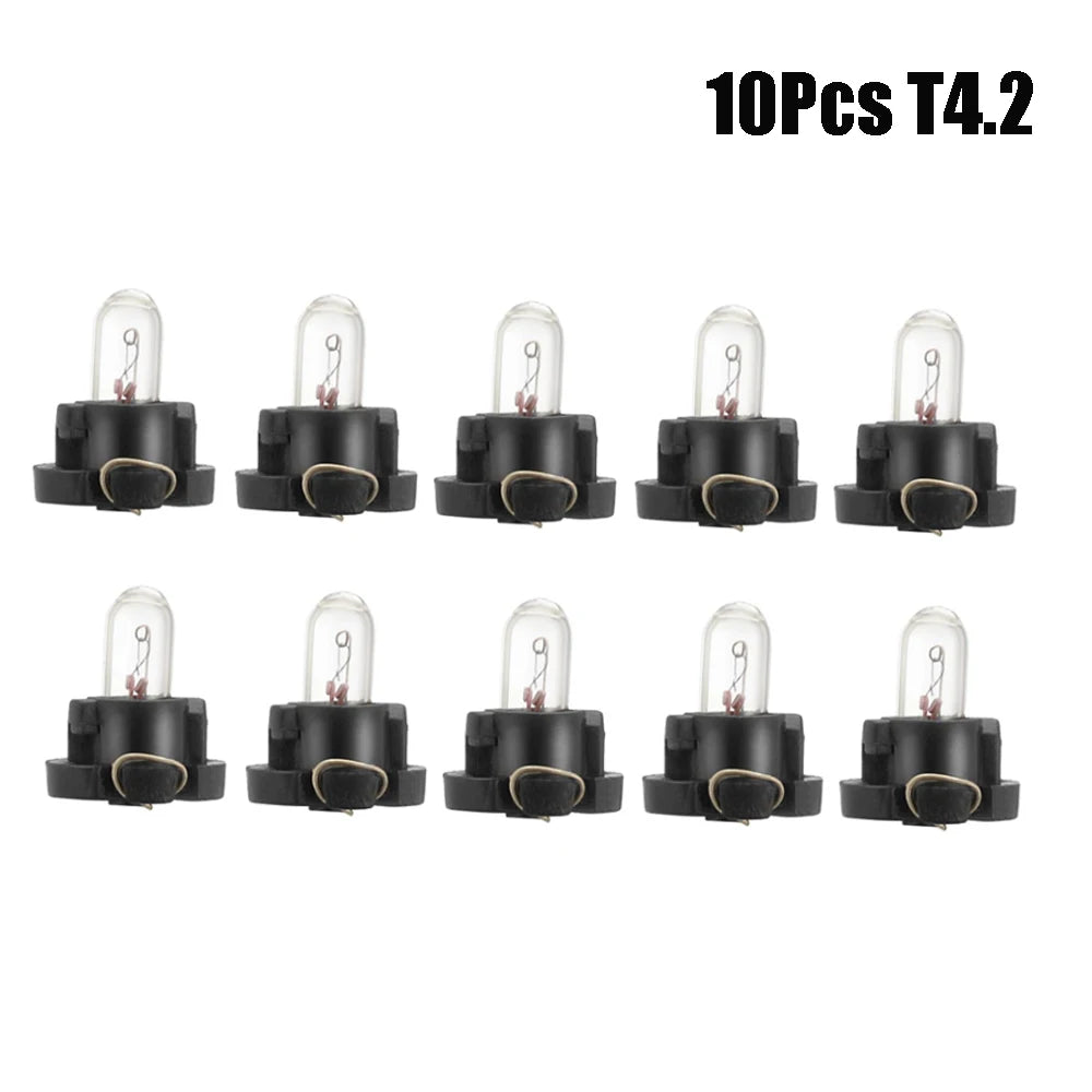 5/10Pcs T3 T4.2 Led Bulbs Car Interior Lights Auto Warming Indicator Lamp 12V 4300K Yellow Warm LIght For Car