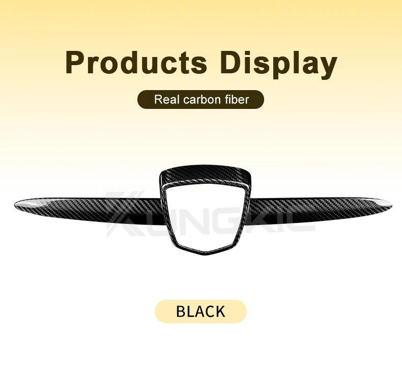 Real Hard Carbon Fiber For Abarth 595 695 2012 2013 2014 2015 2016 2017 2018 2019 2020 2021-2023 Front Badge Whiskers Logo Frame