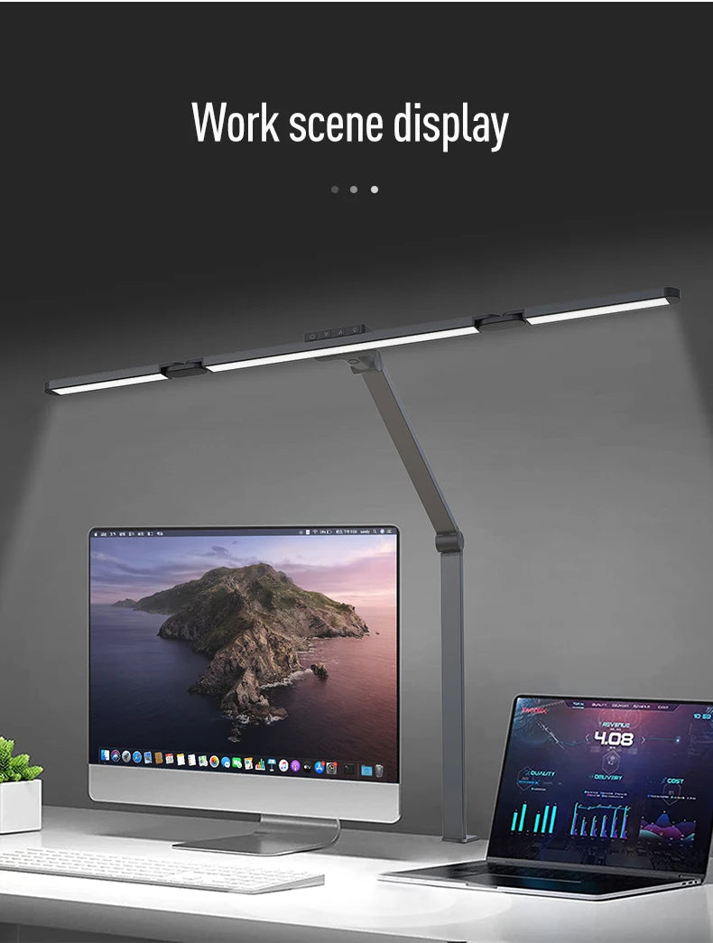 LED Desk Lamp with Clamp Remote Dimming 24W Ultra Bright Desk Lamp for Home and Office Architects Paired with Ambient Lighting