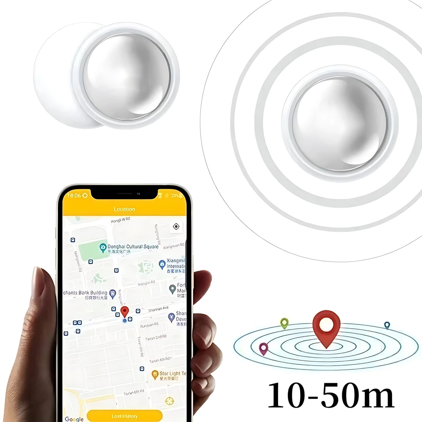 GPS Mini Tracker GPS Locator GPS Smart Car Work For isearcing Smart Finder Key Finder Children Locating Tracker Pet Tracker GPS
