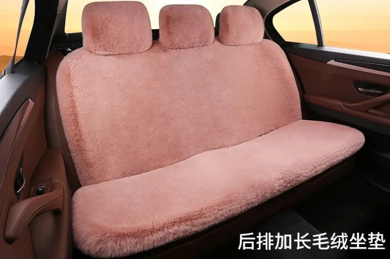 Car Seat Covers Set Fur Front Car Seat Cushion Faux Fur Universal Wool Car Seat Cover Winter Warm Plush Soft Sheepskin