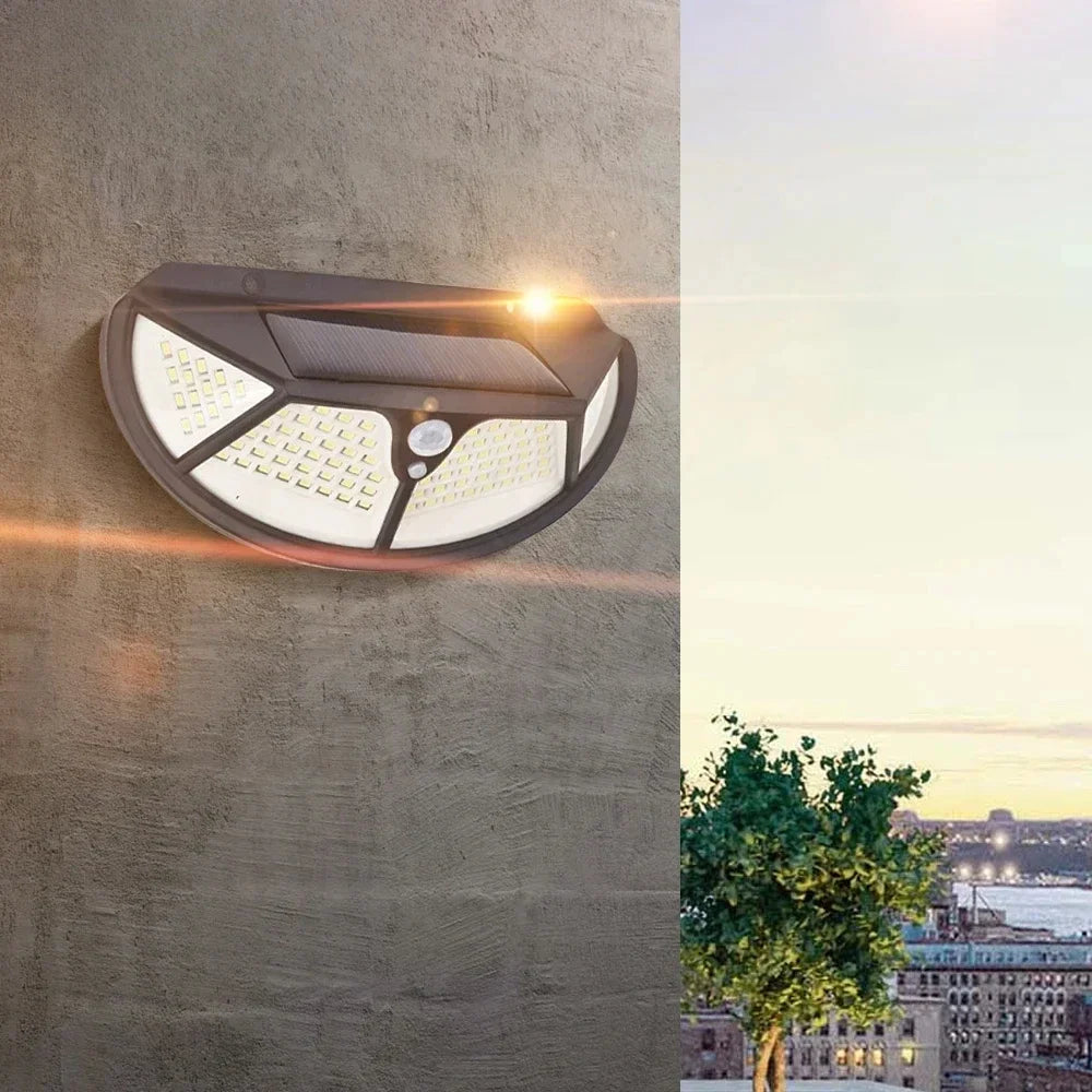 Ultra Bright 102 LED Solar Garden Light PIR Motion Sensor Outdoor Security Wall Lamp 1200mAh 18650 Rechargeable Street Light