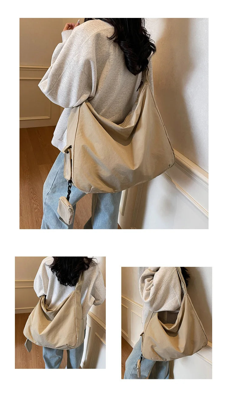 Women's Handbag Large Women Shoulder Shopper Bag Canvas Luxury Designer Cloth Tote Bags for Woman Big Female Daily Commuter City