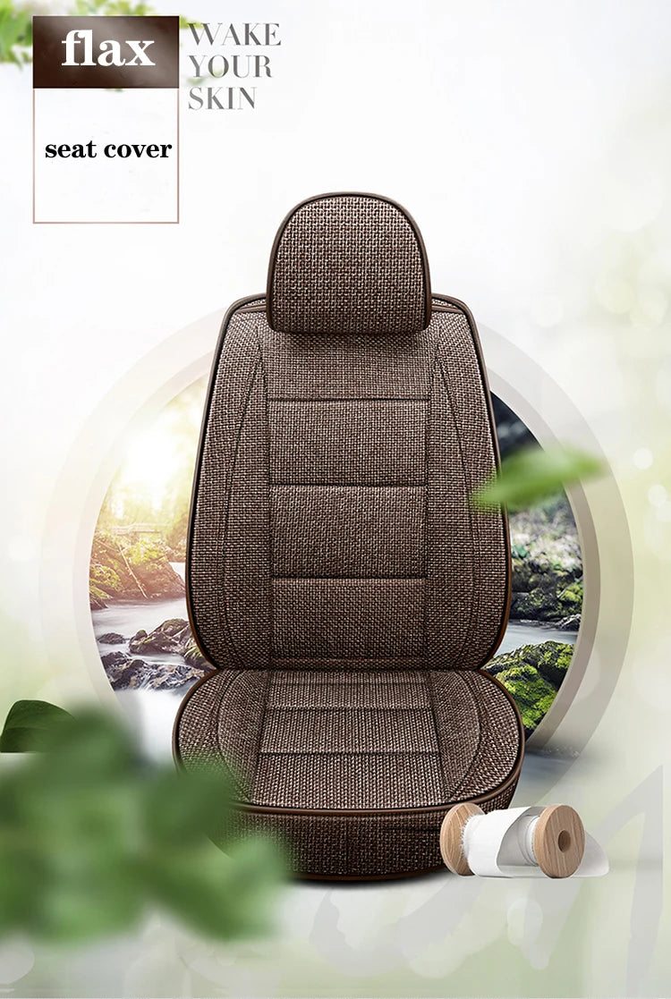 Universal Flax Car Seat Cover For Suzuki Grand Vitara SX4 Swift Ignis Auto Accessories Interior Breathable Protector Pads 차량용품